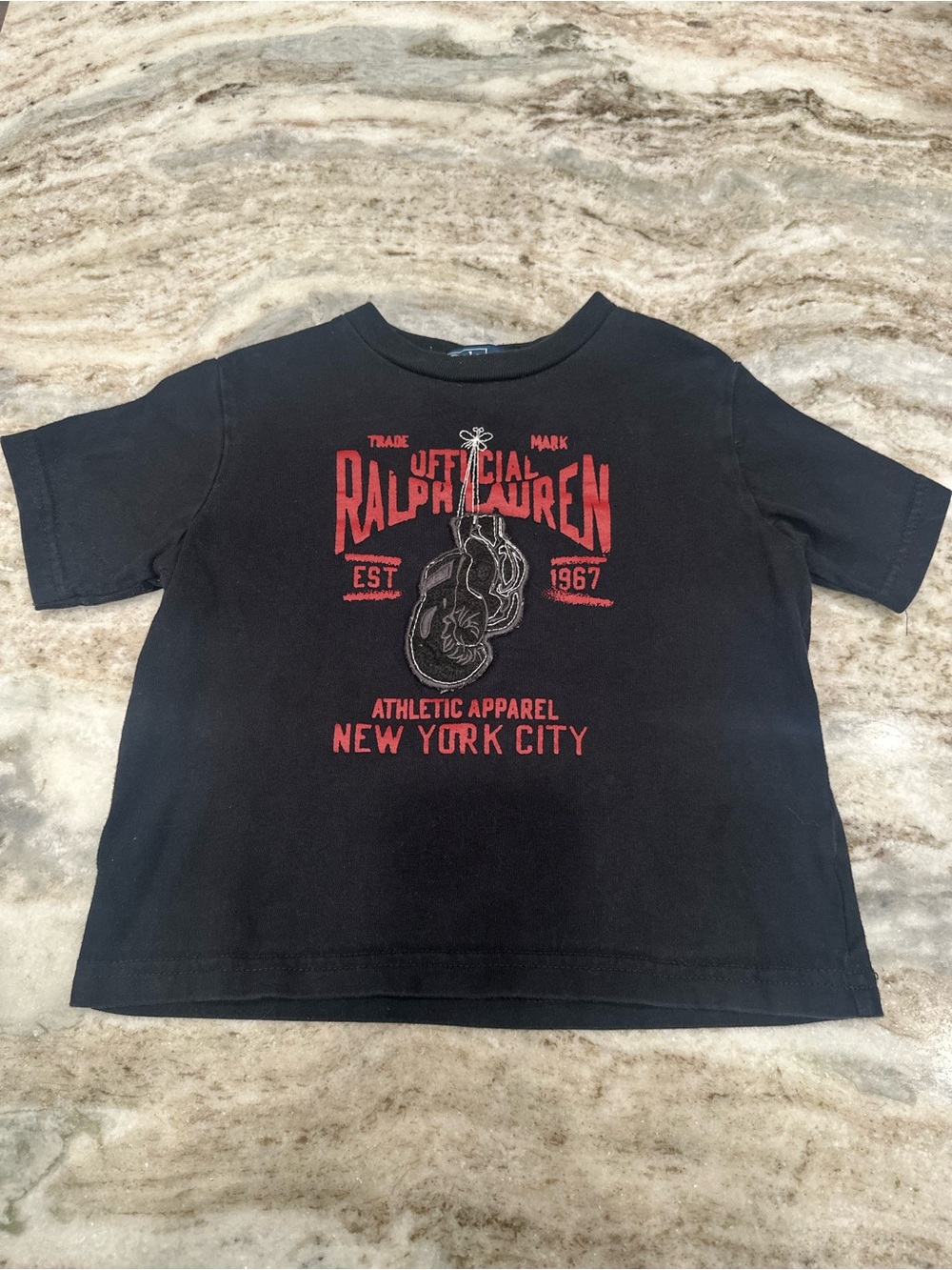 Polo by Ralph Lauren Black Short-Sleeve Tee with Red Graphic